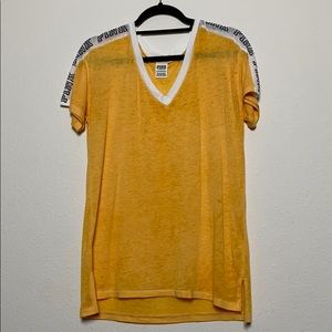 Pink Victoria’s Secret sheer short sleeve tshirt